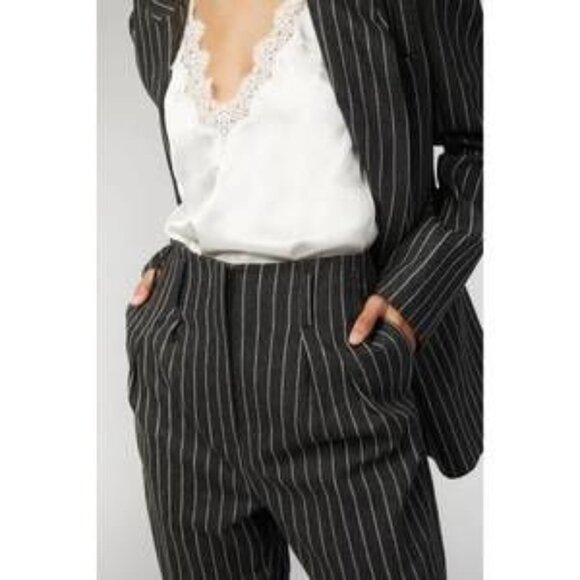 NEW IN THE MOOD FOR LOVE clyde striped pants in antracite - Picture 5 of 5